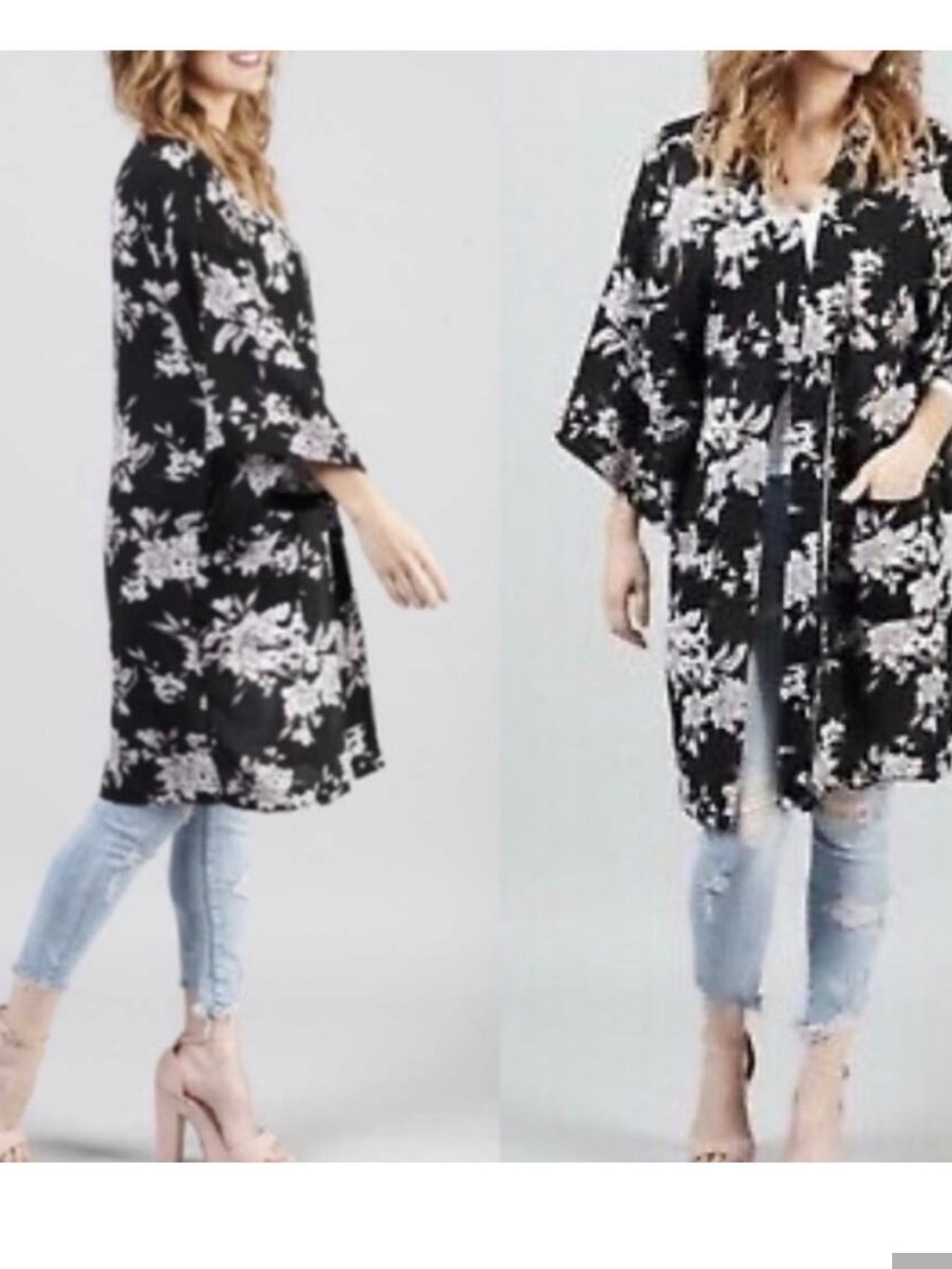❗️Spiritual Gangster Black Floral Duster MSRP $78!